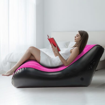 Experience Comfort with the Foldable PVC Flocked Couple Lover Lounge